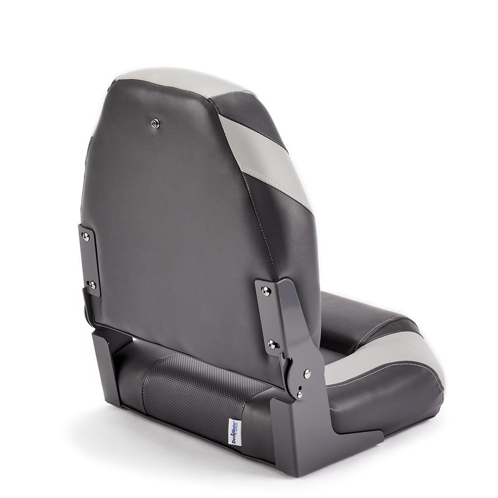 High Back Folding Boat Seat (Uphoslstery Fishing Deluxe Marine Chair  Replacement Foldable)