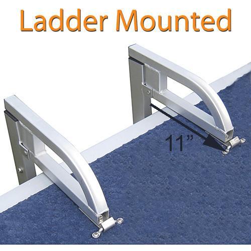Folding and Under Deck Pontoon Boat Ladders With Mounting Hardware